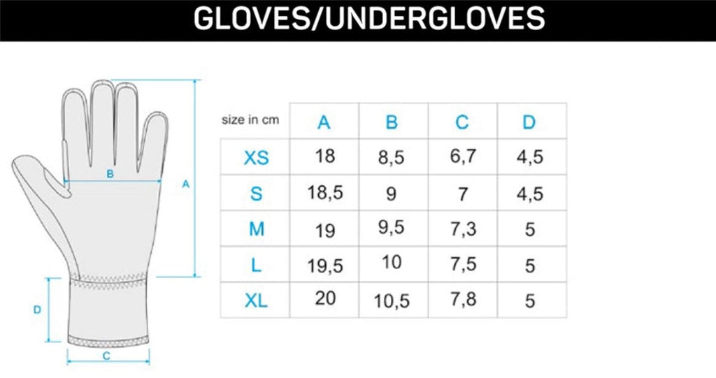 Insulated glove liner - Undergloves Nero